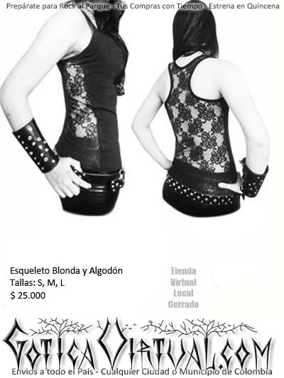 esqueleto Bogota Blusa Gotica malla Flores Licrado Medellin Cali Barranquilla Yopal Manizales Cartagena Pereira Ventas por Mayor y Detal